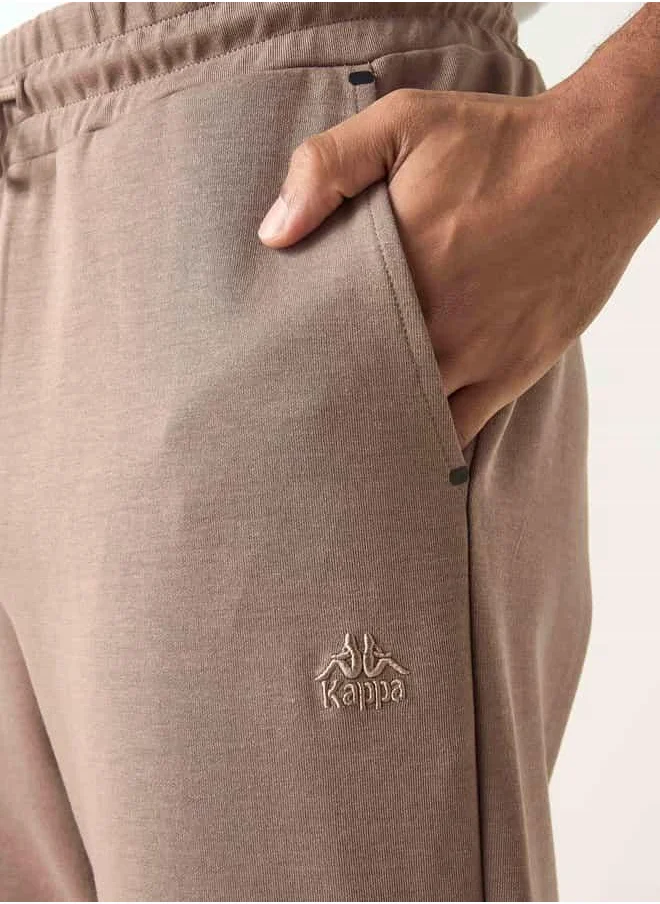 Kappa Kappa Logo Detail Joggers with Drawstring Closure