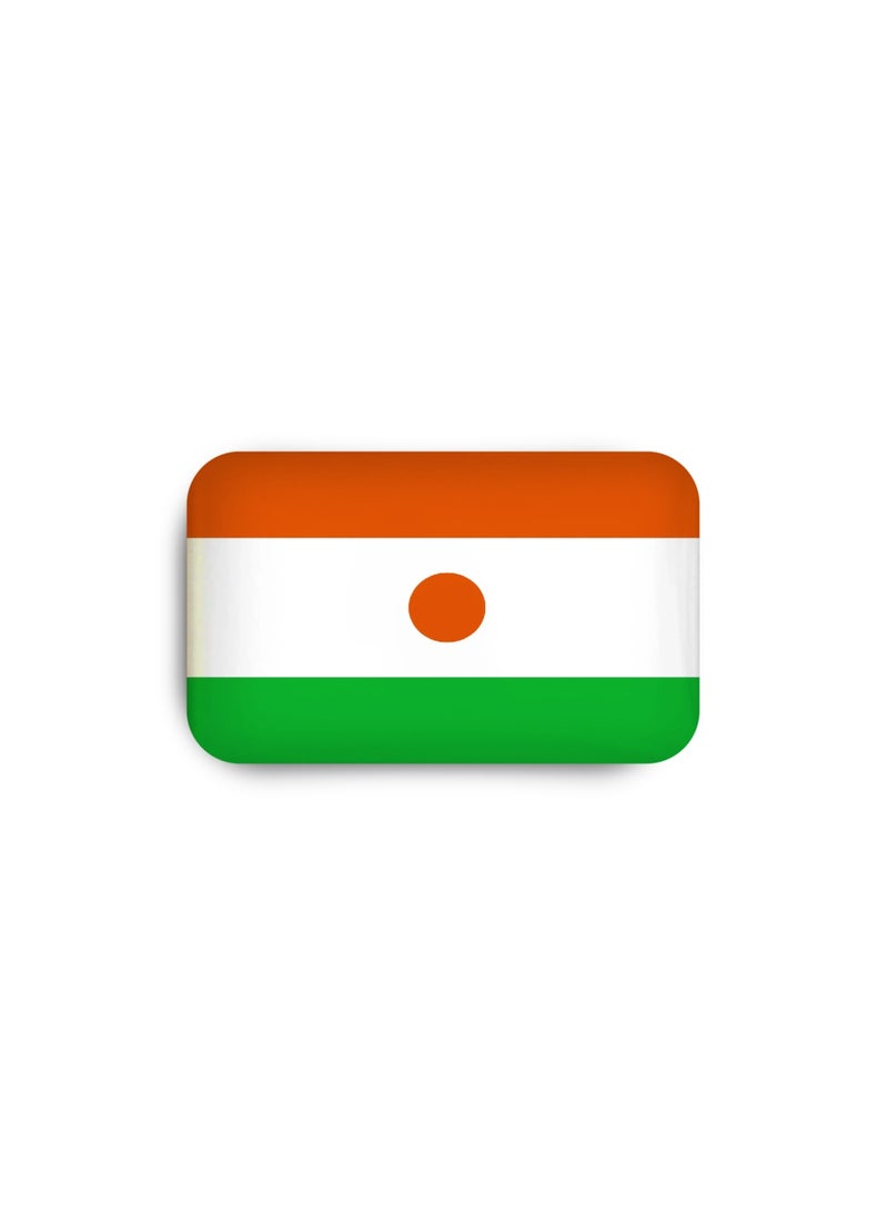 971MEDIA Niger Flag Magnetic Badge  - Image 2