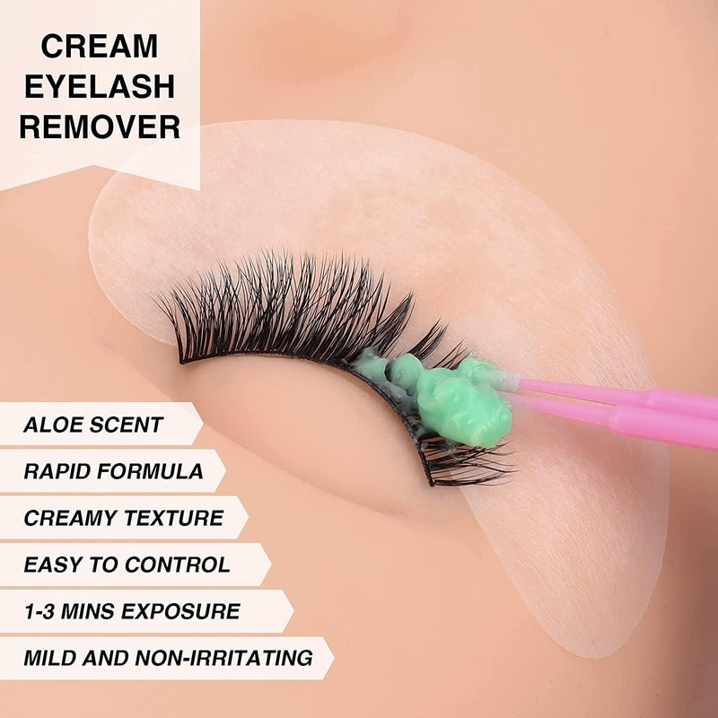 LASHVIEW Eyelash Extension Remover Cream, Light Aloe Flavor Cream,Eyelash Adhesive Remover, Professional Eyelash Extensions Remover for Salon,5g - Image 4