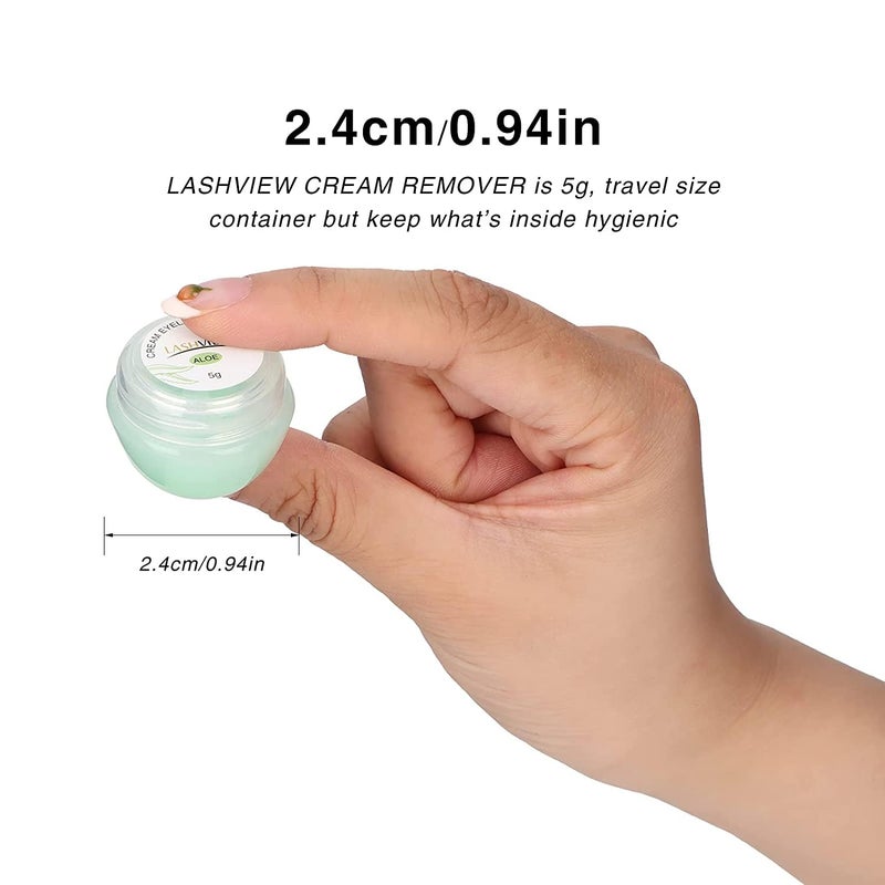 LASHVIEW Eyelash Extension Remover Cream, Light Aloe Flavor Cream,Eyelash Adhesive Remover, Professional Eyelash Extensions Remover for Salon,5g - Image 3