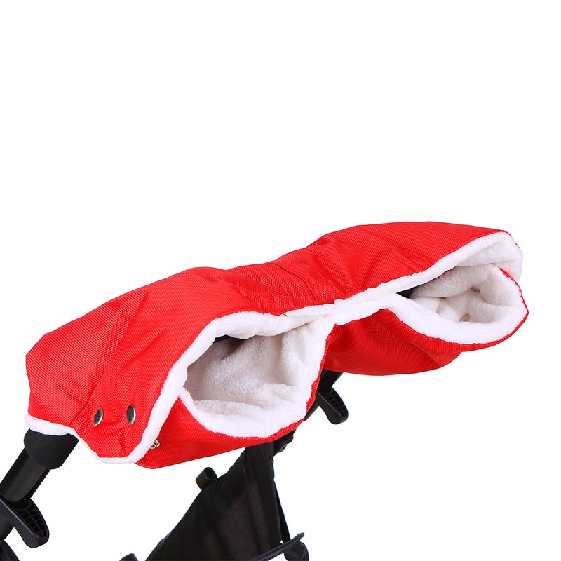 Pushchair Hand Warmer Gloves Extra Thick Flannel Inside & Waterproof Fabric Outside Baby Stroller Hand Muff for Mothers Parents Cold Winter Festival Gifts - Image 1