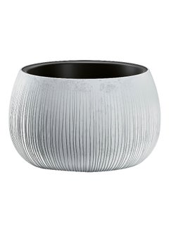 Prosperplast Concrete Bowl Round Flower Pot with Insert Grey and Black 20.7 L  - Image 1