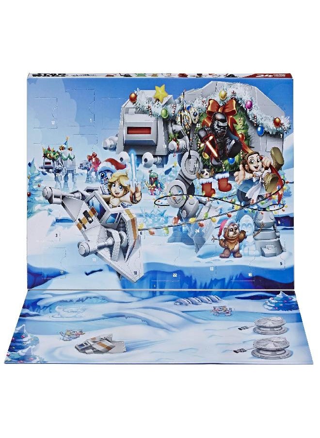STAR WARS - STAR WARS Micro Force Advent Calendar Holiday Display with 24 Collectible Surprise Mini Figures and 7, Kids Ages 4 and Up - Image 1