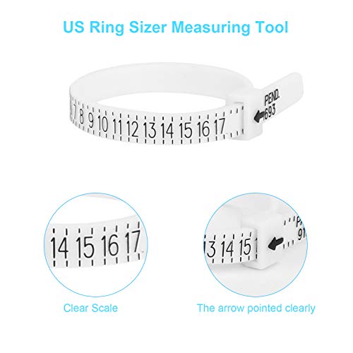 UUBAAR Ring Sizer Measuring Tool Set | 4-Size Aluminum Ring Mandrel, 27 PCS Metal Ring Measurement Tool, Gauge & Polishing Cloth, US Jewelry Sizing Kit for Women & Men - Image 4