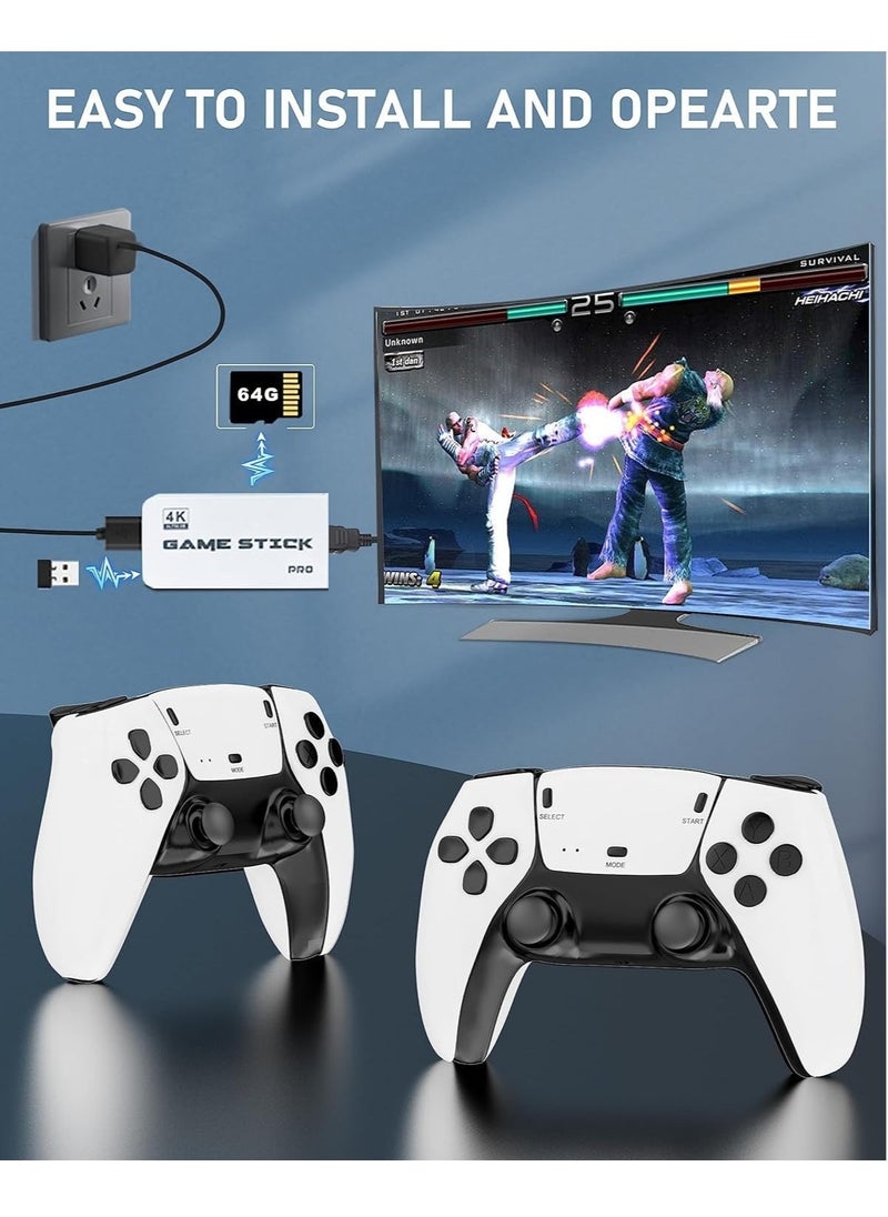 Generic - M15 20000+ Games Wireless Retro Game Stick, Vintage Game Stick HD Output System Built-in 23 Emulators Plug and Play Video Game Consoles with 2.4G Wireless Controllers,64GB TF Card for All Ages - Image 1