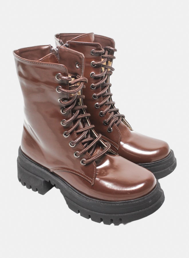 Glitter Women Half-Boots - Brown - Image 1