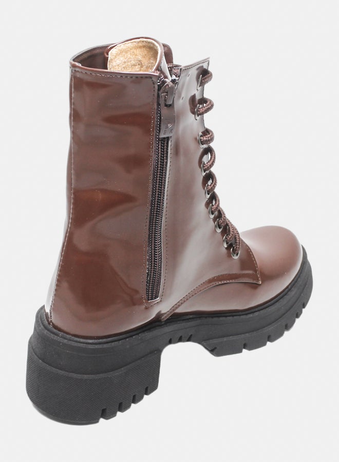 Glitter Women Half-Boots - Brown - Image 4