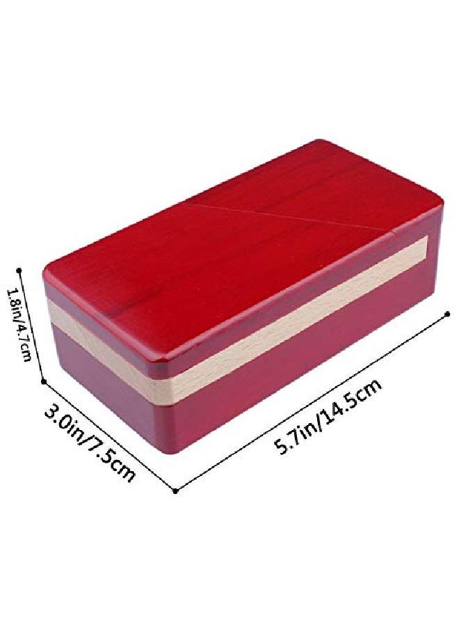 Dcbeautiful Impossible Box Puzzle Master Secret Opening Box Wooden Red Magic Box With Secret Drawer Mysterious Gift Box Puzzle (Upgraded Packaging)