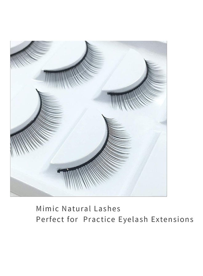 EMEDA 30 Pairs Practice Lashes for Lash Extensions Training Eyelash Extension Supplies Practice Strips Thin Band 8mm Mimic Natural Eyelash for Mannequin Head Tech Must Haves by EMEDA - Image 2