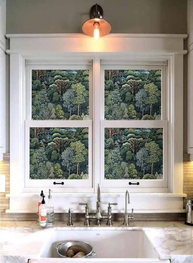 MuralPeel ورق جدران MuralPeel Green Forest Summer Trees River Landscape، سهل التقشير واللصق، بتصميم كلاسيكي، ورق لاصق ذاتي قابل للإزالة، مناسب لخزائن المطبخ، مناسب للمستأجرين - Image 4