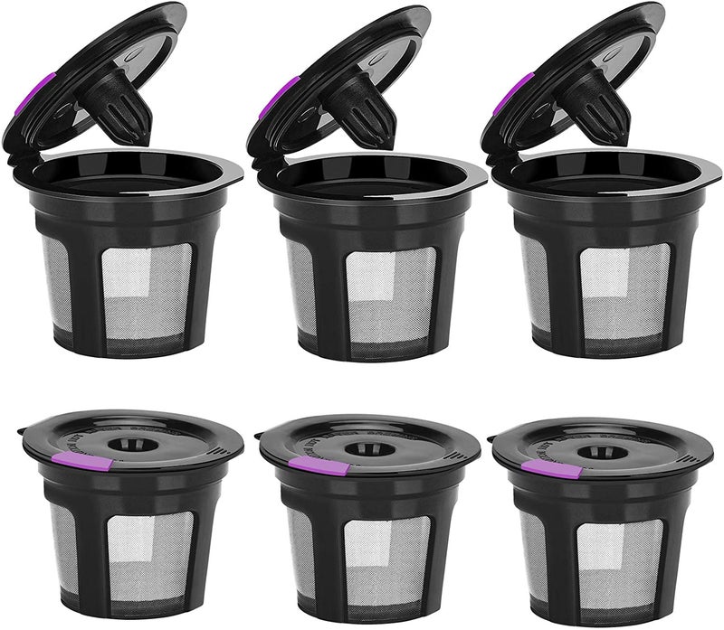 6 Pack Reusable K Cups For Keurig, Reusable K CUP Coffee Filter Refillable Single K CUP for Keurig 2.0 1.0 BPA - Image 1