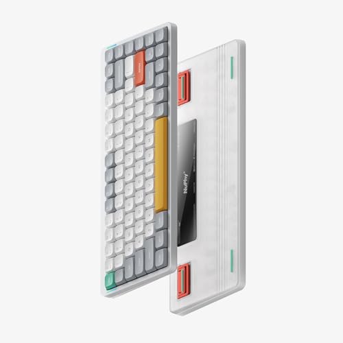 nuphy Air75 V2 Portable 75% Mechanical Keyboard,Wireless Keyboard,Supports Bluetooth/2.4G/USB-C RGB Gaming Keyboard,Compatible with Windows/Mac OS/Linux Systems White-Gateron Brown Switch - Image 2