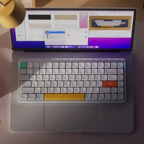 nuphy Air75 V2 Portable 75% Mechanical Keyboard,Wireless Keyboard,Supports Bluetooth/2.4G/USB-C RGB Gaming Keyboard,Compatible with Windows/Mac OS/Linux Systems White-Gateron Brown Switch - Image 3