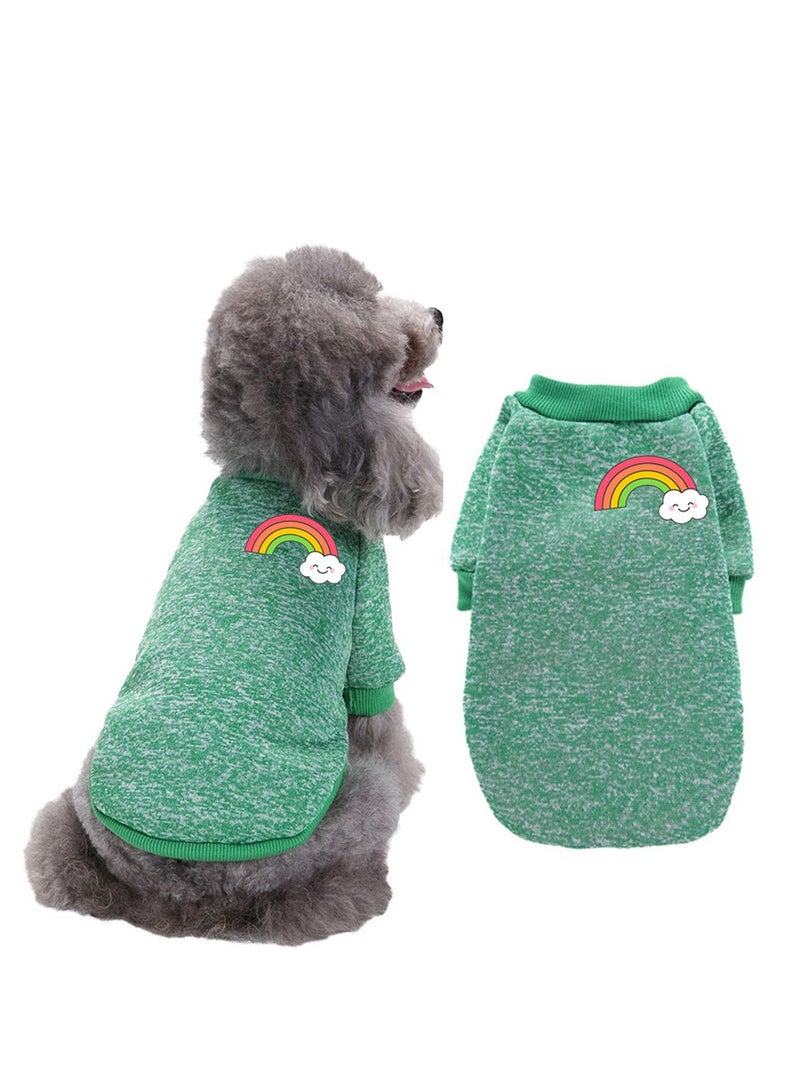 Loquat Squality Pet Dog T-shirt Clothing Autumn And Winter Green - Image 2