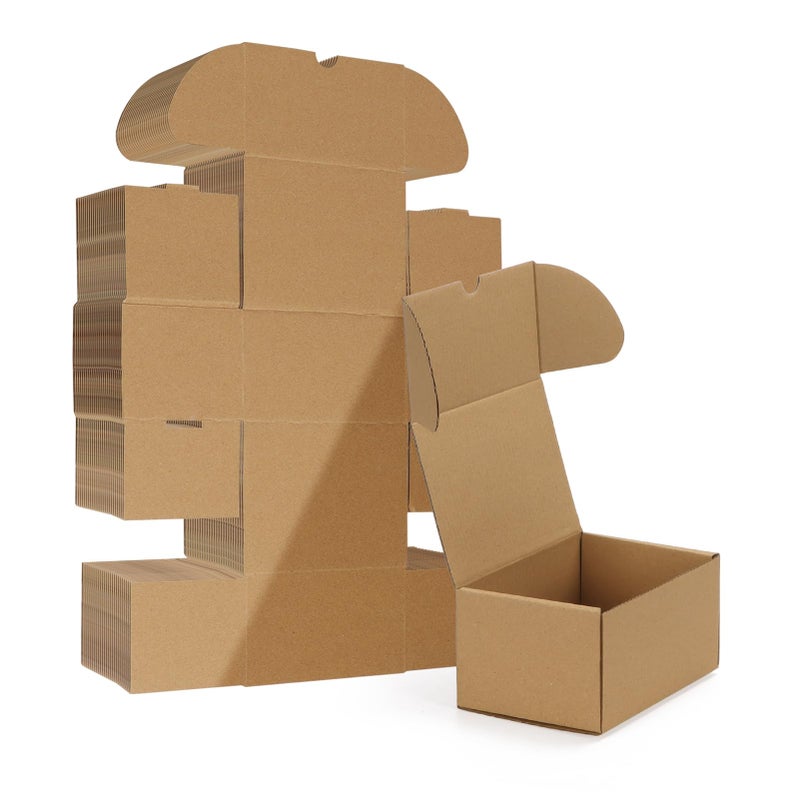 HORLIMER 6x4x3 inches Shipping Boxes Set of 40 Brown Corrugated Cardboard Box for Mailing Packaging Small Business