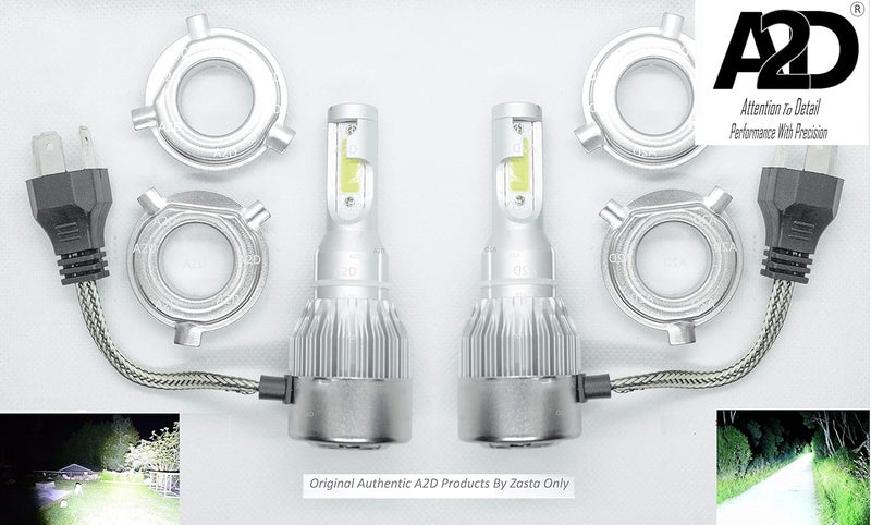 A2D مجموعة تحويل لمبة المصباح الأمامي LED HID A2D WG-C6 H4 35W 6000K 12V مع مروحة تبريد لمصابيح السيارة بيضاء مجموعة من 2 لسيارة شيفروليه تافيرا النوع 3 - مع ضمان استبدال لمدة 6 أشهر - Image 2