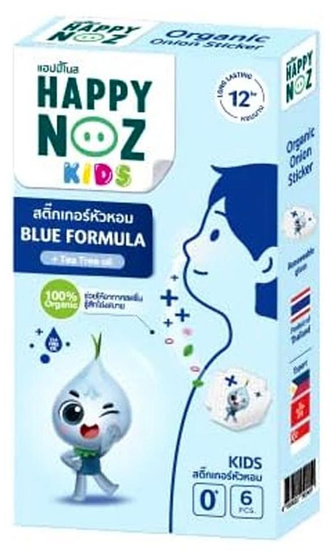 Happy Noz Organic Onion Sticker for Kids – Blue Formula with Tea Tree Oil | Natural Nasal Relief for Cold & Cough | 100% Organic | Baby Safe (0-6 Years) | 12+ Hour Long-Lasting Effect
