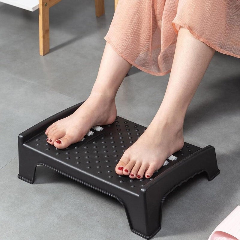Guellix Footrest for Office Chair with Massage Texture and Roller Ergonomic Footrest Under Desk with 6 Heights NonSlip Foot Stools for Office Leg Resting Stool for Home Office Table and Sofa 1 Pcs 29 x 8 x 40 - Image 3