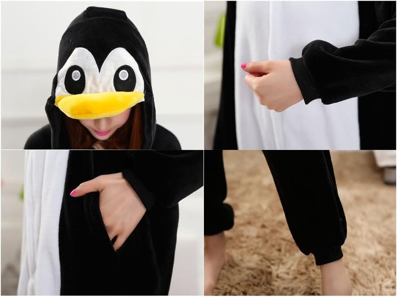 Adrinfly Unisex Penguin Onesies Adult One Piece Animal Pajamas Cosplay Costume - Image 2