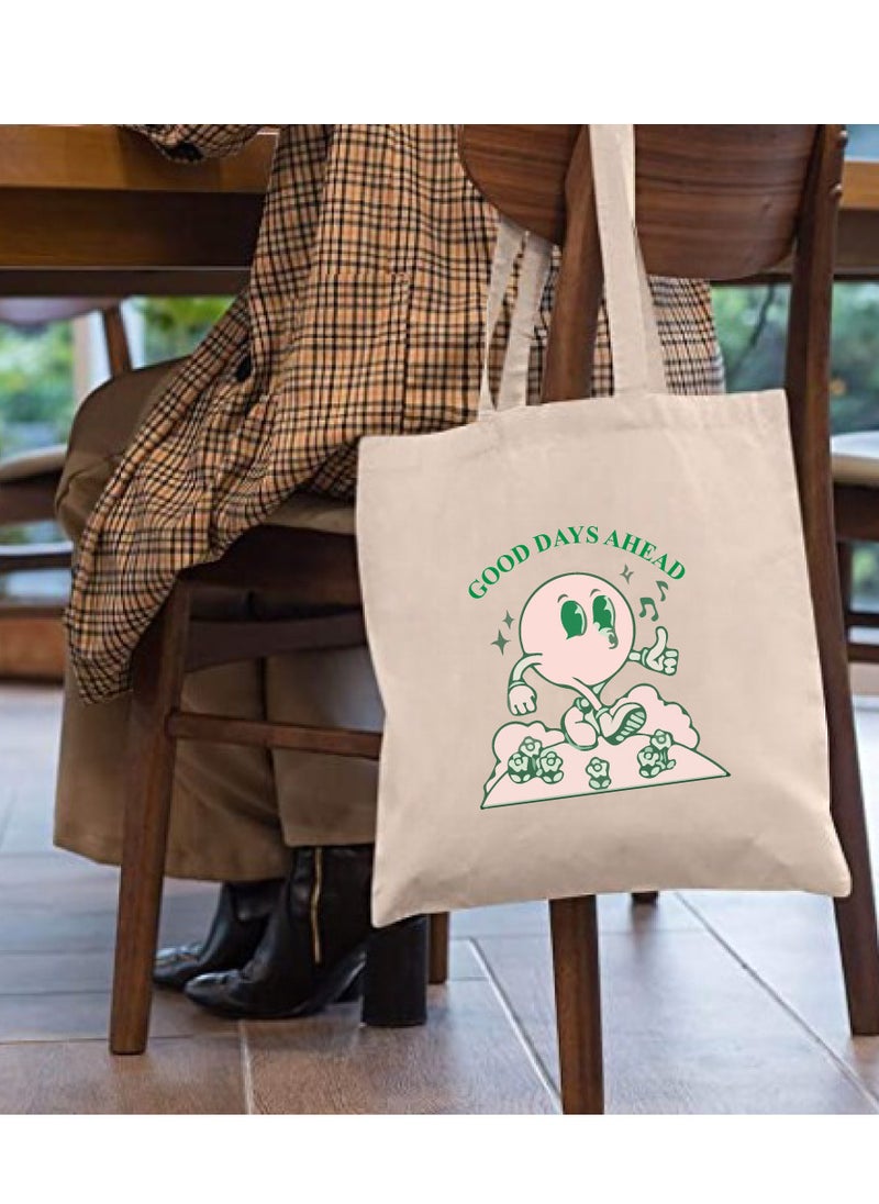 PRINTSHOP4ME Earth Hour Tote Bag-Cotton Canvas,Reusable-Perfect For School,Travel And Birthday Gift-Eco-Friendly Canvas Cotton Tote Bag For Women-Earth Day Gift  - Image 3
