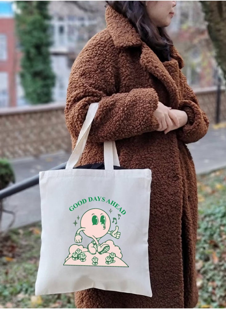 PRINTSHOP4ME Earth Hour Tote Bag-Cotton Canvas,Reusable-Perfect For School,Travel And Birthday Gift-Eco-Friendly Canvas Cotton Tote Bag For Women-Earth Day Gift  - Image 5