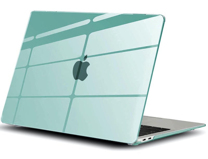 Gioia Bazaar Compatible with MacBook Air 13 inch Case Cover 2020 2019 2018 Release M1 A2337 A2179 A1932 Chip, Transparent Protective Plastic Hard Shell Case Cover (Green) - Image 1