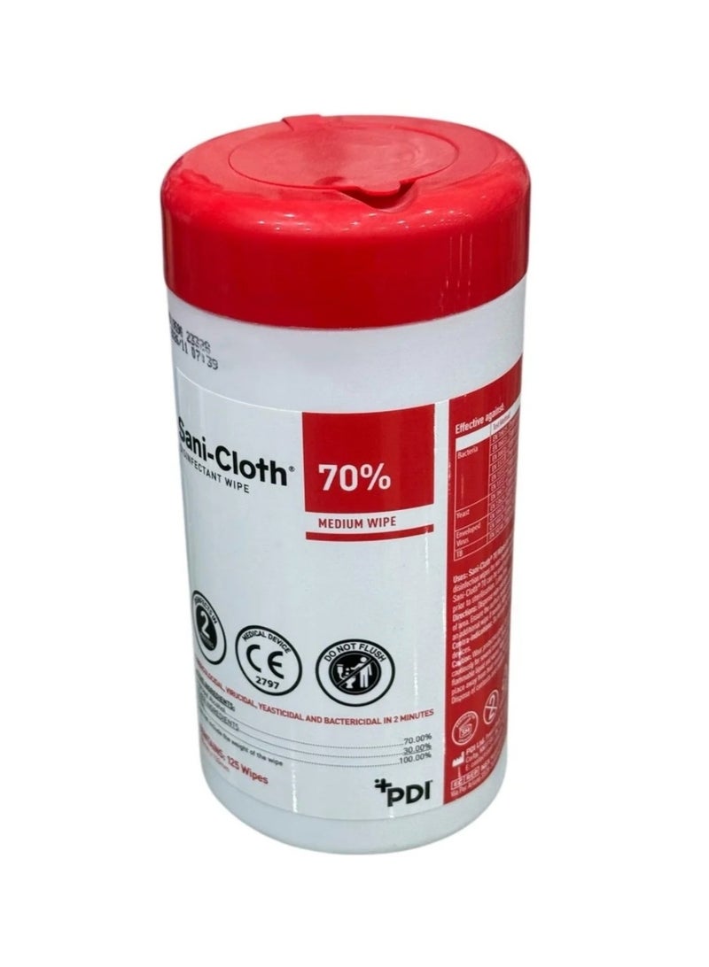 PDI 125 wipes of PDI sterile wipes 70% ALCo for all medical, household and personal supplies  - Image 4