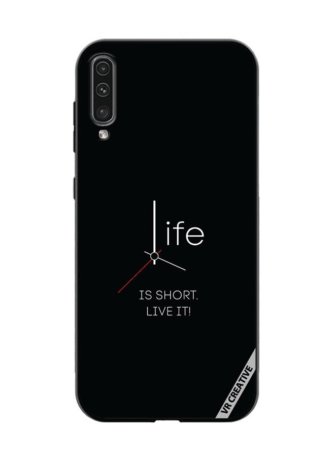 VR CREATIVE Protective Case Cover For Samsung Galaxy A70/A70s Life Is Short Design Multicolour  - Image 1