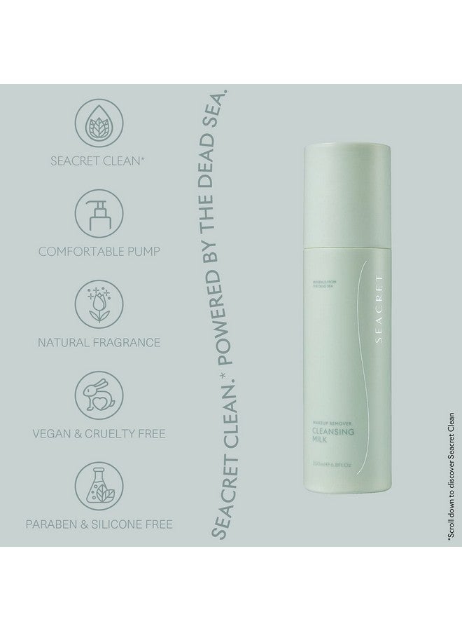 SEACRET Facial Cleansing Milk - Non-Foaming Milk Cleanser with Dead Sea Minerals, Sesame, Grape Seed & Jojoba Oils - Gentle Face Wash & Makeup Remover, Hydrates & Conditions Skin, 6.8 FL OZ - Image 4