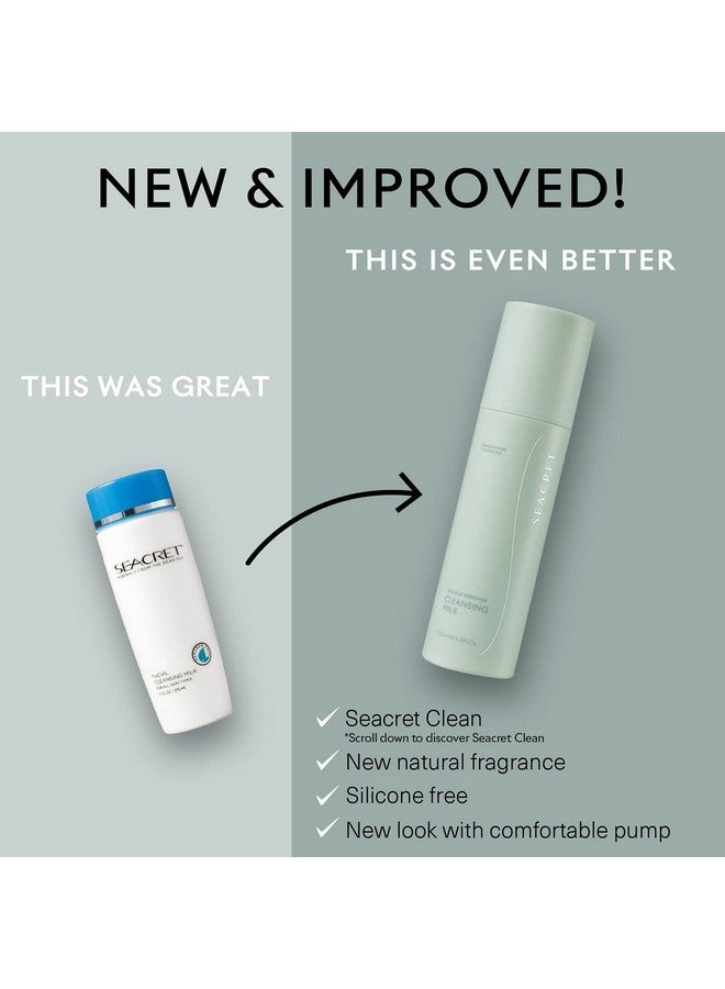 SEACRET Facial Cleansing Milk - Non-Foaming Milk Cleanser with Dead Sea Minerals, Sesame, Grape Seed & Jojoba Oils - Gentle Face Wash & Makeup Remover, Hydrates & Conditions Skin, 6.8 FL OZ - Image 2