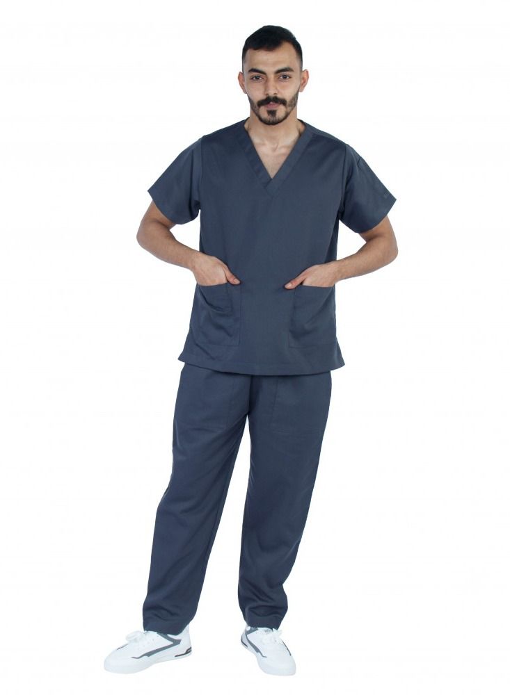 كنزي طقم سكراب طبي رصاصي غامق من كنزي للجنسين 1 - Image 1