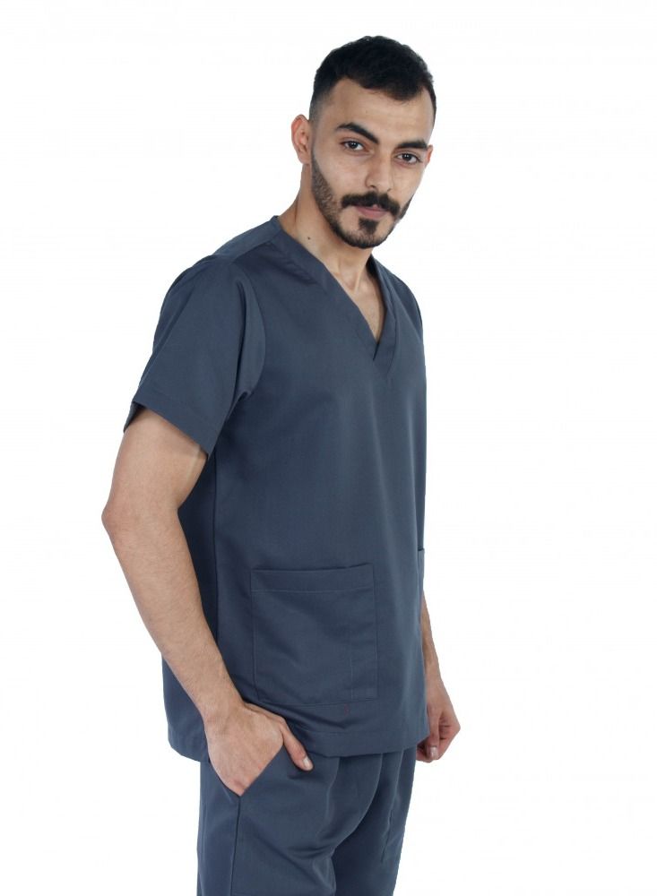 كنزي طقم سكراب طبي رصاصي غامق من كنزي للجنسين 1 - Image 2