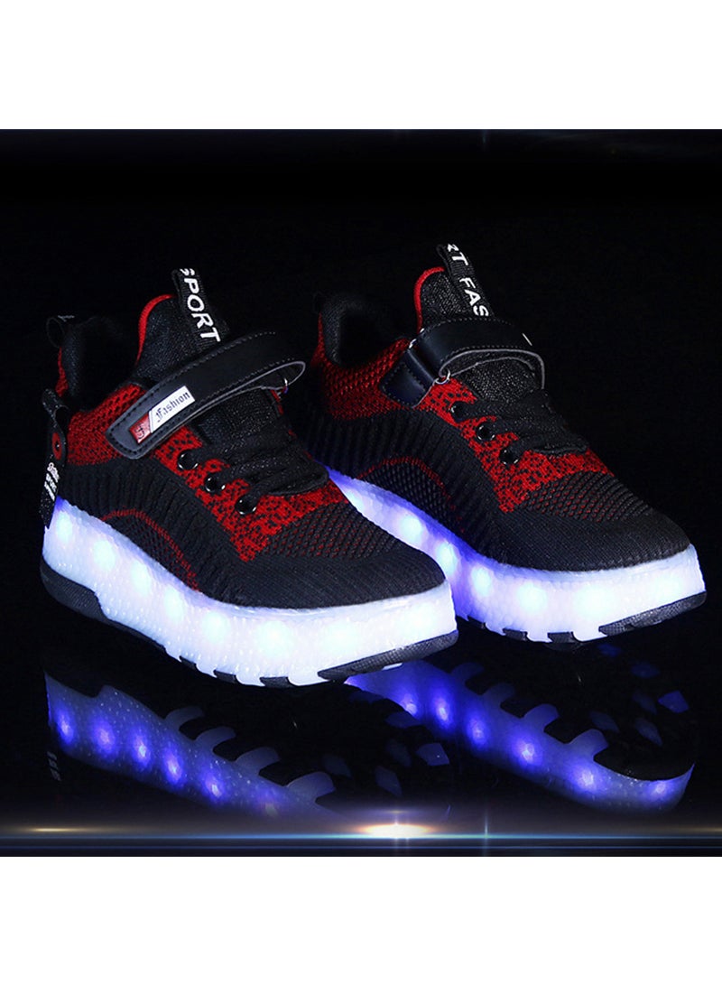 Loquat Roller Shoes USB Charge Girls Boys Sneakers with Wheels LED Roller Skates Shoes - Image 3