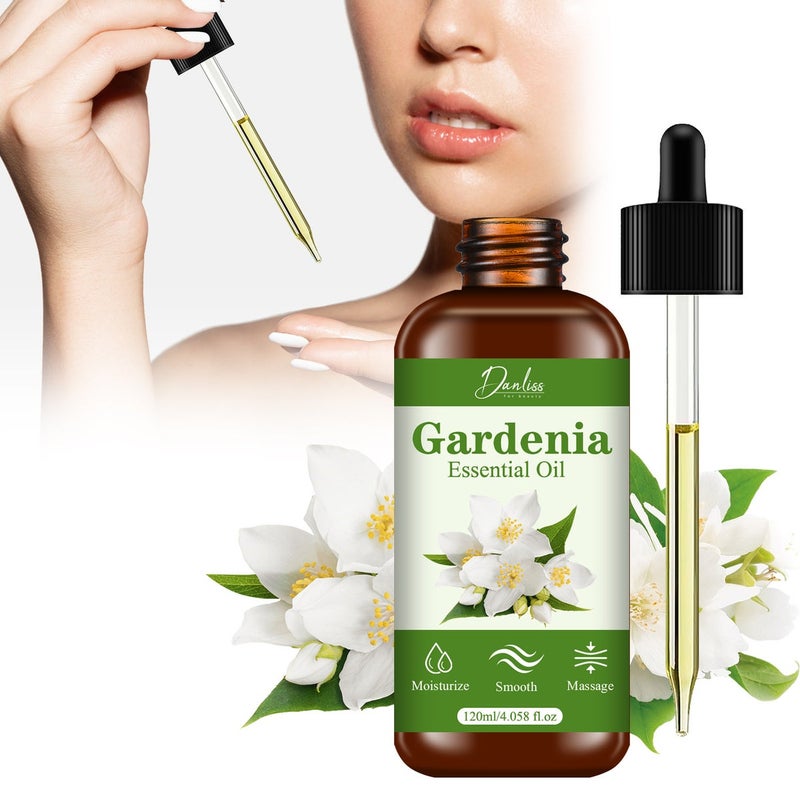 danliss Gardenia Essential Oil - Soothes Tense Muscles, Deeply Hydrates Skin, Body Massage Oil - Image 1