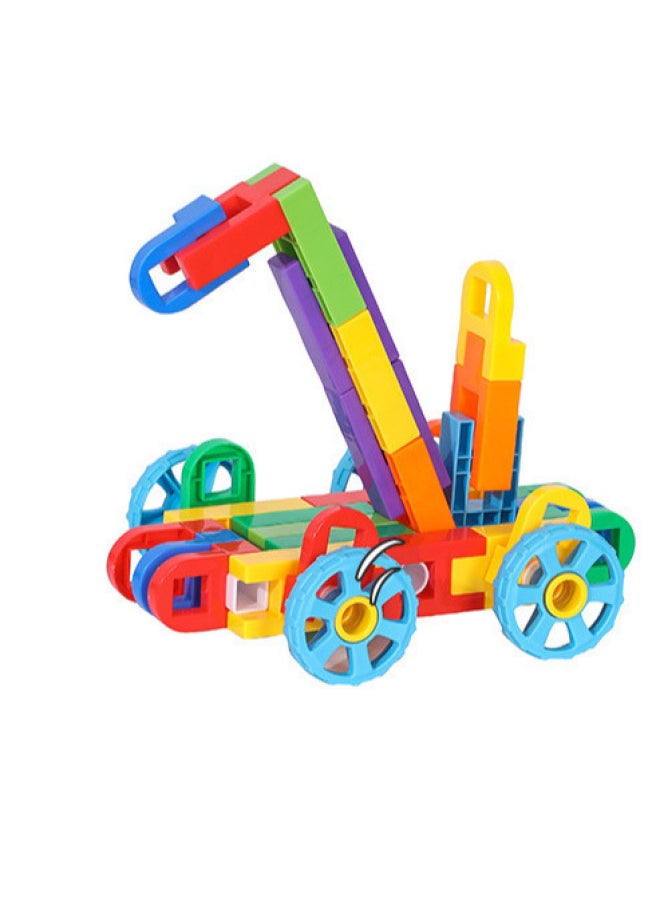 null - Assembling Building Blocks Kindergarten Children's Building Blocks. Early Education Puzzle Game Plastic Puzzle Blocks. Desktop Toys-Color:Medium Haole Building Blocks 648 Pieces + Extra Large Storage Box - Image 1