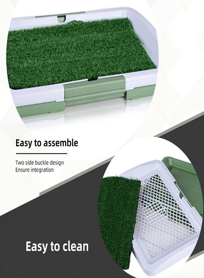 VATTU Puppy Potty Training pad - Washable & Reusable Dog Potty Tray with Lawn Fake Grass for Home Balcony Outdoor Garden,Dog Pee Toilet Training pad (1pcs/Plastic) - Image 5