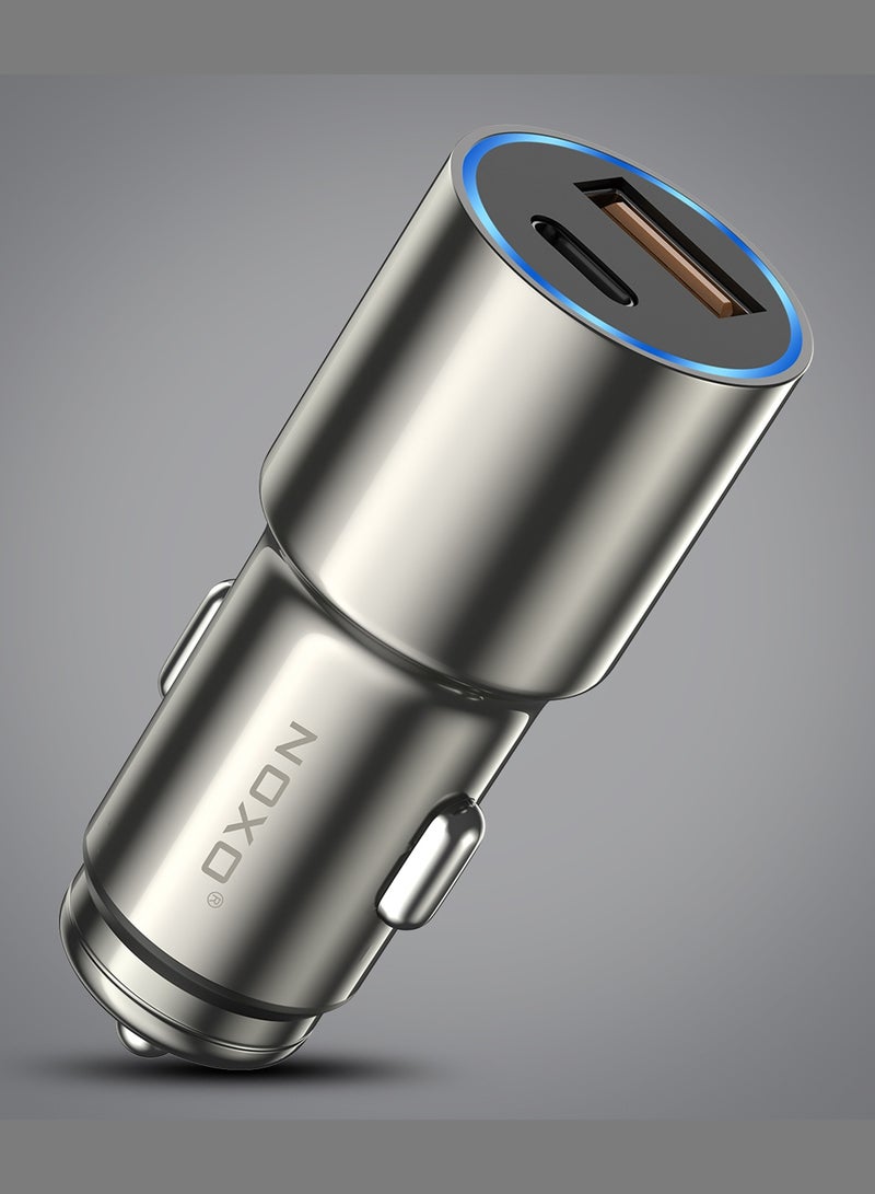 NOXO Super Fast Car Charger CCN-3 48W PD30W+QC3.0 - Grey - Image 1