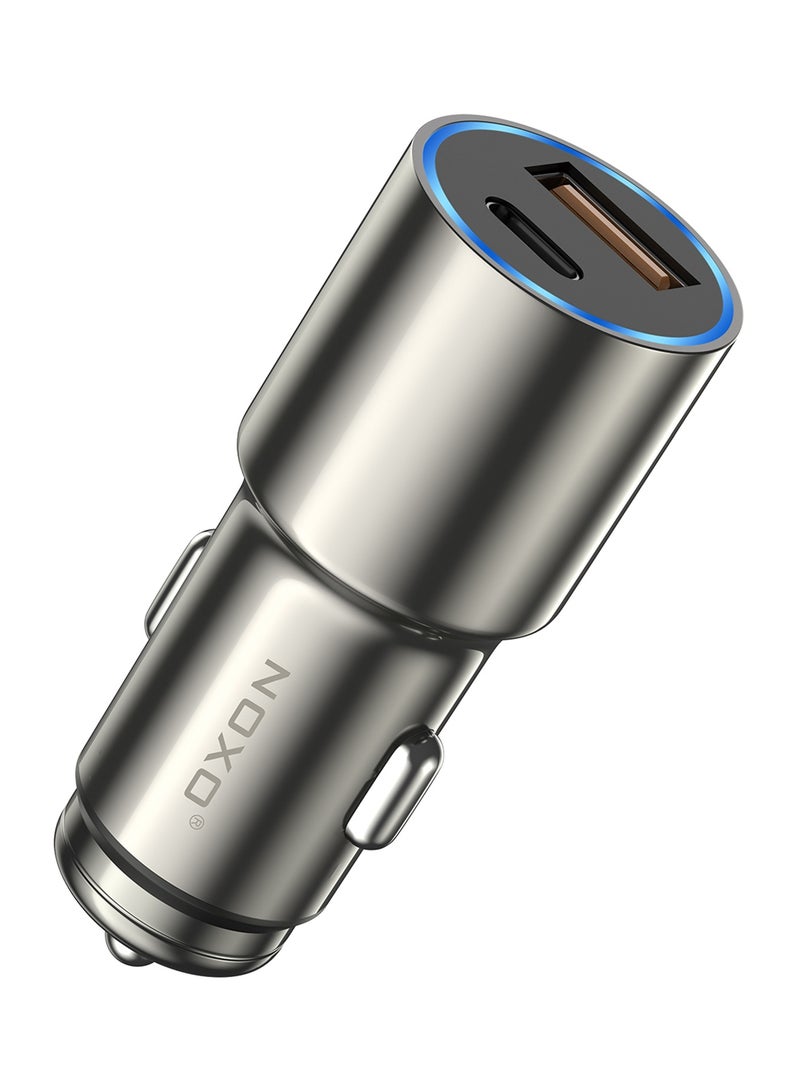 NOXO Super Fast Car Charger CCN-3 48W PD30W+QC3.0 - Grey - Image 2