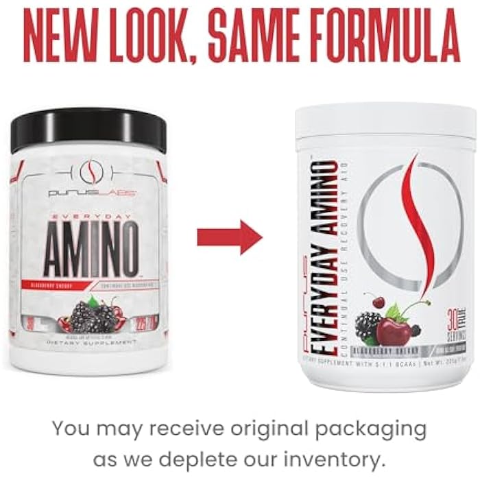 Purus Labs Everyday Amino BCAA Powder | Amino Acids for Muscle Hydration & Recovery | Sugar Free & Gluten Free | 30 Servings (BlackBerry Cherry) - Image 2