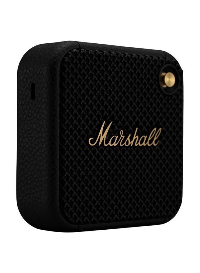 Marshall Willen Bluetooth Speaker, Wireless, 15+ Hours Playtime, Water-Resistent, Quick Charge, Stackable - Brass And Black - Image 2