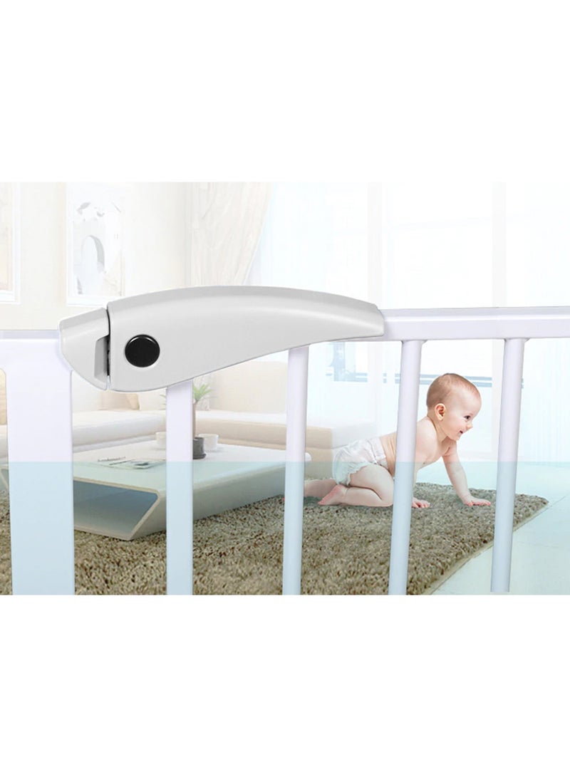 BabySafe بوابة أمان معدنية بامتداد 20 سم × 2 - أبيض - Image 5