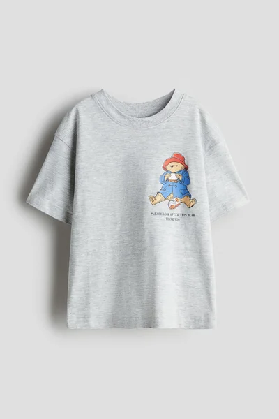 اتش اند ام تيشيرت كبير مطبوع