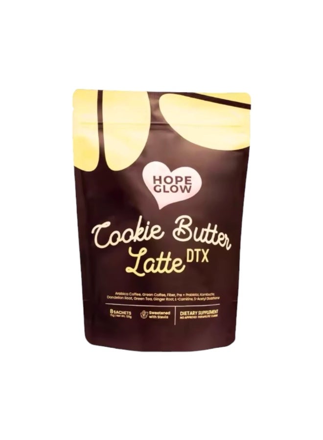 Hope glow cookie butter latte 8 sachets