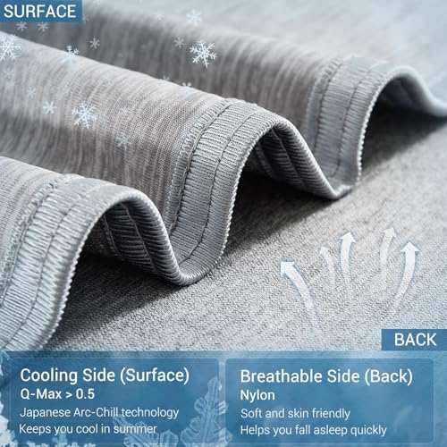 Elegear Revolutionary AC Cooling Blanket, Absorbs Heat to Keep Body Cool for Night Sweats, Double Sided Arc-Chill3.0 Cooling Fiber Q-Max>0.5, Lightweight Summer Cold Blankets - Image 3