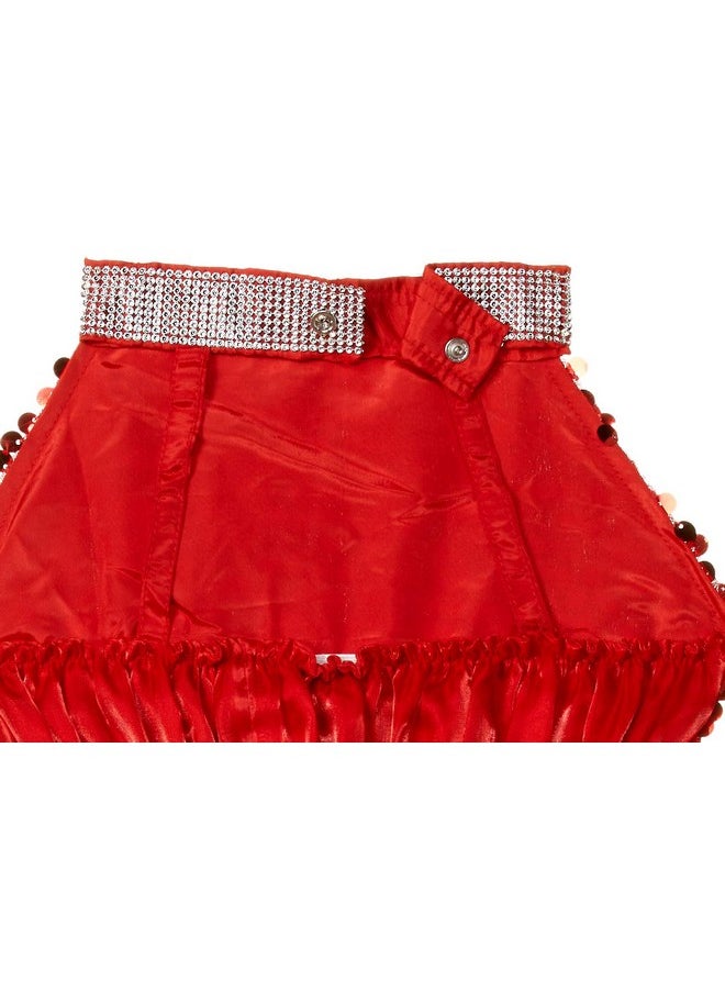 BookMyCostume BookMyCostume Red Balloon Frock Western Dance Costume Dress for Girls - Premium 5-6 Years  - Image 4