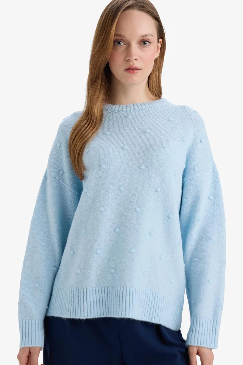 ديفاكتو Relax Fit Crew Neck Knitwear Pullover