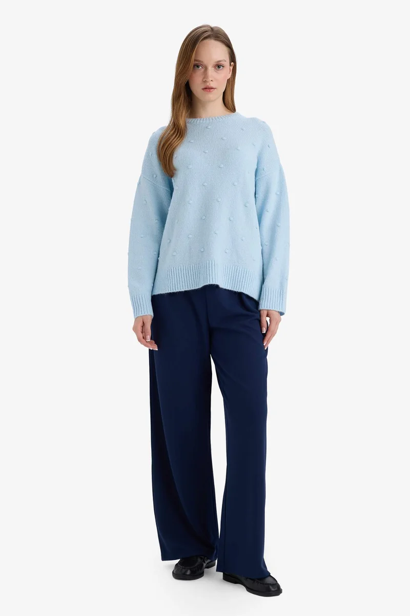 ديفاكتو Relax Fit Crew Neck Knitwear Pullover