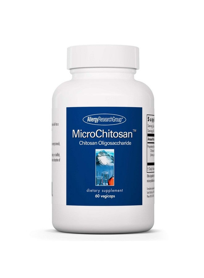 Allergy Research Group MicroChitosan Supplement - Chitosan, Chitosan Oligosaccharide, Cleansing Support Binder, Enhanced Detoxification, 1800mg Vegetarian Pills - 60 Count - Image 1