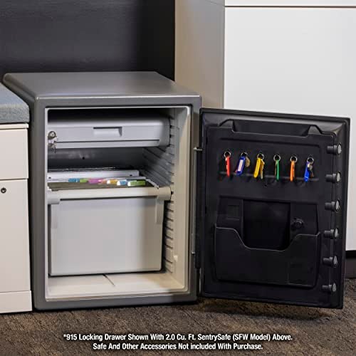 SentrySafe Plastic White Locking Drawer for SFW205 Fireproof and Waterproof Safes, Multi-Positional Shelf Accessory for Floor Safes, 915 - Image 2