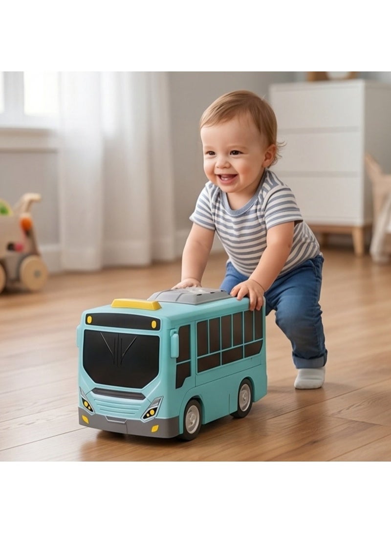 Montessori Bus Toy with Lights & Sound Educational Music Busy Box for Toddlers, Boys & Girls - Image 4